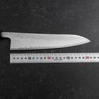 Gyuto VG-10 Nickel Damascus Buffalo Ebony Handle 210mm-[Musashi]-[Japanese-Kitchen-Knives]