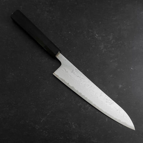 Gyuto VG-10 Nickel Damascus Buffalo Ebony Handle 210mm-[Musashi]-[Japanese-Kitchen-Knives]