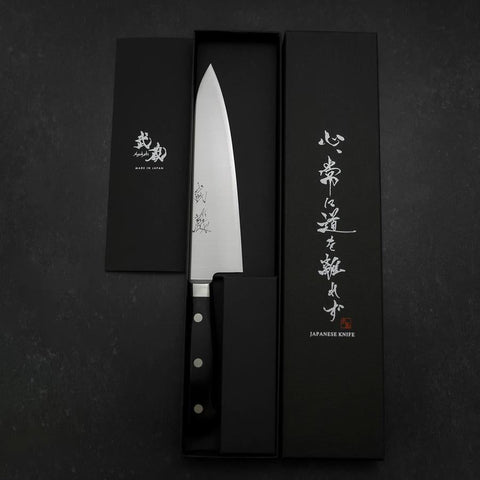 Gyuto VG-10 Polished Western Black Cherry Handle 180mm-[Musashi]-[Japanese-Kitchen-Knives]