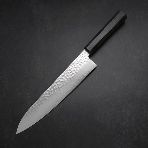 Gyuto VG-10 Tsuchime Damascus Ashwood Handle 240mm (9.4”)-[Musashi]-[Japanese-Kitchen-Knives]