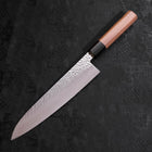 Gyuto VG-10 Tsuchime Damascus Walnut Handle 210mm-[Musashi]-[Japanese-Kitchen-Knives]