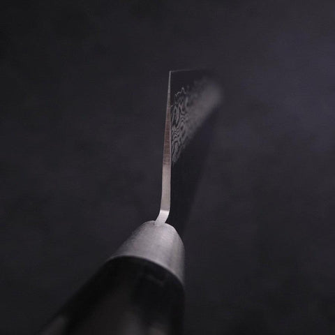 Gyuto VG-10 Tsuchime Damascus Western Black Handle 210mm-[Musashi]-[Japanese-Kitchen-Knives]