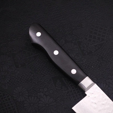 Gyuto VG-10 Tsuchime Damascus Western Black Handle 210mm-[Musashi]-[Japanese-Kitchen-Knives]