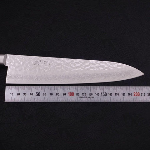Gyuto VG-10 Tsuchime Damascus Western Black Handle 210mm-[Musashi]-[Japanese-Kitchen-Knives]