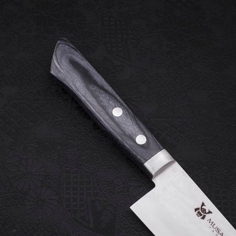 Gyuto VG-10 Tsuchime Damascus Western Dark Blue Handle 180mm-[Musashi]-[Japanese-Kitchen-Knives]