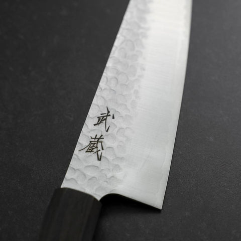 Gyuto VG-10 Tsuchime Ebony Handle 200mm-[Musashi]-[Japanese-Kitchen-Knives]