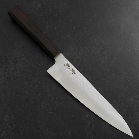 Gyuto VG-10 Tsuchime Ebony Handle 200mm-[Musashi]-[Japanese-Kitchen-Knives]
