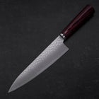 Gyuto VG-10 Tsuchime Oval Red Handle 180mm-[Musashi]-[Japanese-Kitchen-Knives]