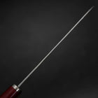 Gyuto VG-10 Tsuchime Western Red Handle 185mm (7.3”) (7.3”)-[Musashi]-[Japanese-Kitchen-Knives]