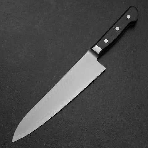 Gyuto VG-5 Tsuchime Black Marble Handle 210mm (8.3”)-[Musashi]-[Japanese-Kitchen-Knives]