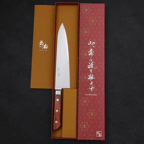 Gyuto VG-5 Tsuchime Western Handle 210mm (8.3”)-[Musashi]-[Japanese-Kitchen-Knives]