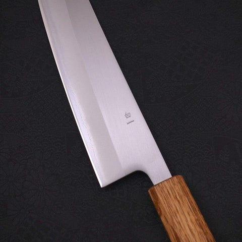 Gyuto White Steel #1 Polished Yaki Urushi Handle 210mm (8.3”)-[Musashi]-[Japanese-Kitchen-Knives]
