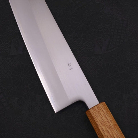 Gyuto White Steel #1 Polished Yaki Urushi Handle 240mm (9.4”)-[Musashi]-[Japanese-Kitchen-Knives]
