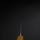 Gyuto White Steel #1 Tsuchime Oak Handle 210mm-[Musashi]-[Japanese-Kitchen-Knives]