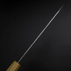Gyuto White Steel #1 Tsuchime Oak Handle 210mm-[Musashi]-[Japanese-Kitchen-Knives]