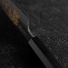 Gyuto White Steel #2 Chokin Kasumi Pagoda Sakura Buffalo Ebony Handle 210mm (8.3”)-[Musashi]-[Japanese-Kitchen-Knives]
