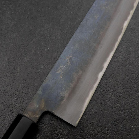 Gyuto White Steel #2 Kurouchi Mango de Magnolia con Cuerno de Búfalo 240mm