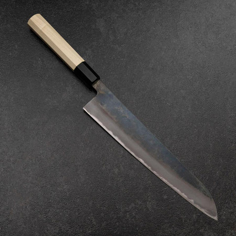 Gyuto White Steel #2 Kurouchi Mango de Magnolia con Cuerno de Búfalo 240mm