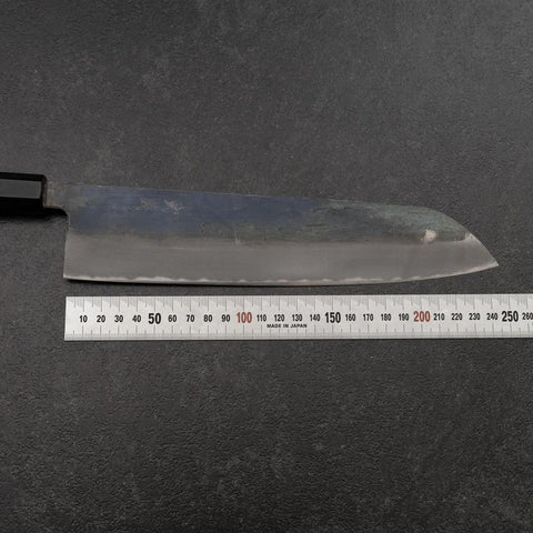 Gyuto White Steel #2 Kurouchi Buffalo Magnolia Handle 240mm（wider width）-[Musashi]-[Japanese-Kitchen-Knives]