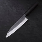 Gyuto White Steel #2 Kurouchi Stainless Clad Chokin Dragon Buffalo Ebony Handle 190mm-[Musashi]-[Japanese-Kitchen-Knives]