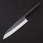 Gyuto White Steel #2 Kurouchi Stainless Clad Ebony Handle 180mm-[Musashi]-[Japanese-Kitchen-Knives]