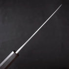 Gyuto White Steel #2 Kurouchi Stainless Clad Ebony Handle 180mm-[Musashi]-[Japanese-Kitchen-Knives]