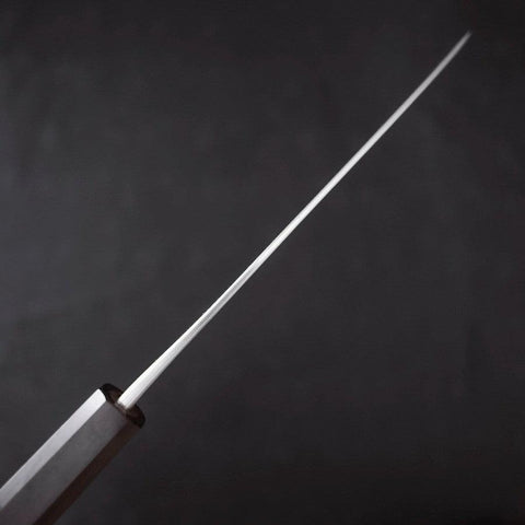 Gyuto White Steel #2 Kurouchi Stainless Clad Ebony Handle 180mm-[Musashi]-[Japanese-Kitchen-Knives]