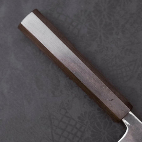 Gyuto White Steel #2 Kurouchi Stainless Clad Ebony Handle 180mm-[Musashi]-[Japanese-Kitchen-Knives]