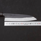 Gyuto White Steel #2 Kurouchi Stainless Clad Ebony Handle 180mm-[Musashi]-[Japanese-Kitchen-Knives]
