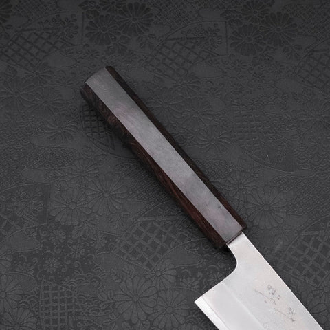 Gyuto White Steel #2 Nashiji Ebony Handle 210mm-[Musashi]-[Japanese-Kitchen-Knives]