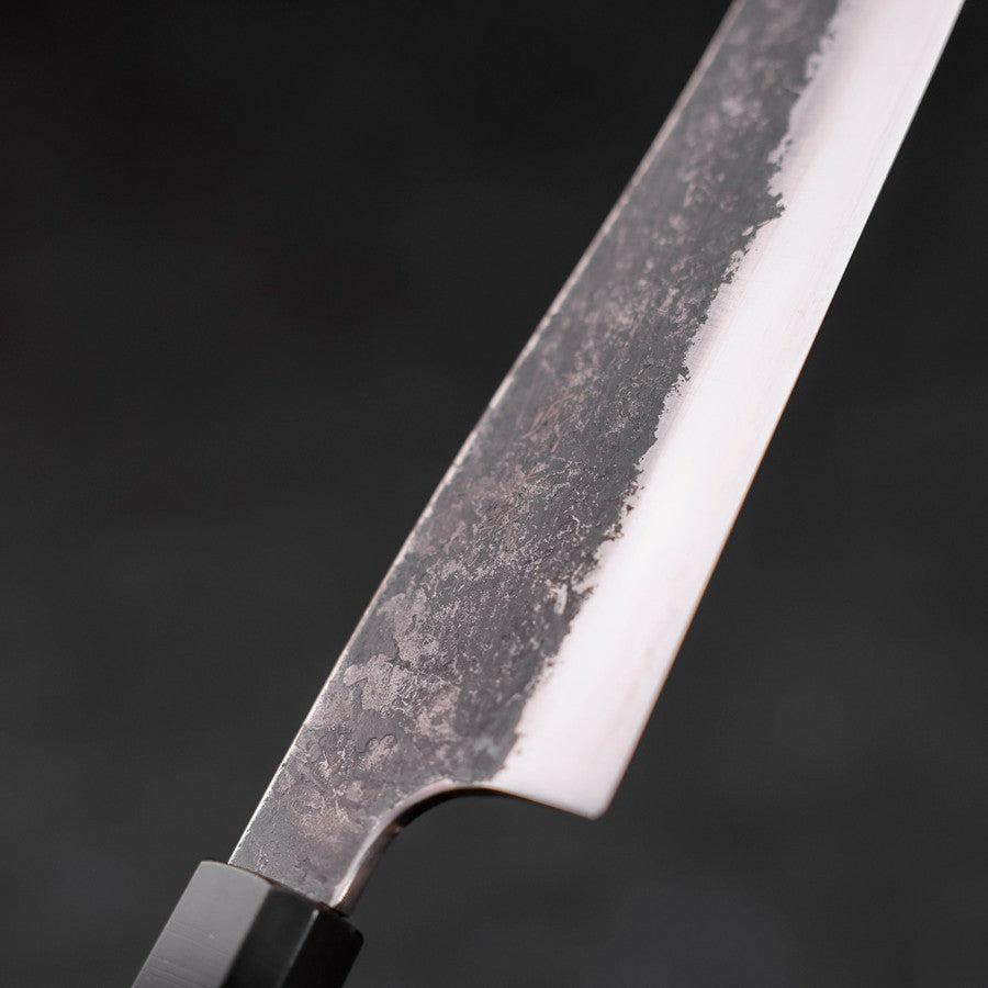 Gyuto White Steel #2 Stainless Clad Kurouchi Buffalo Teak Handle 210mm (8.3”)