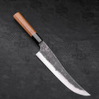 Gyuto White Steel #2 Stainless Clad Kurouchi Buffalo Teak Handle 210mm-[Musashi]-[Japanese-Kitchen-Knives]