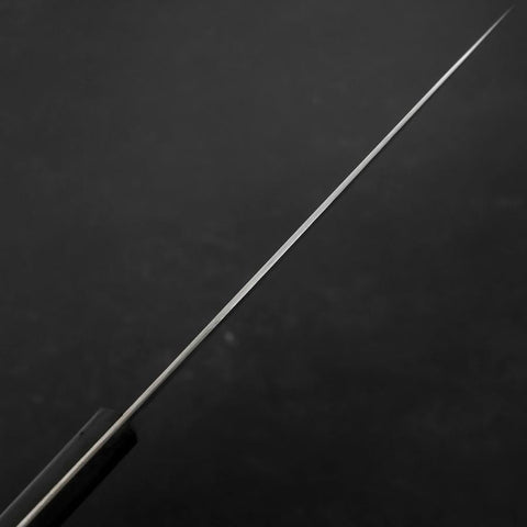 Gyuto White Steel #2 Stainless Clad Polished Western Black Handle 180mm-[Musashi]-[Japanese-Kitchen-Knives]
