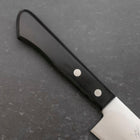Gyuto White Steel #2 Stainless Clad Polished Western Black Handle 180mm-[Musashi]-[Japanese-Kitchen-Knives]