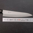 Gyuto White Steel #2 Stainless Clad Polished Western Black Handle 180mm-[Musashi]-[Japanese-Kitchen-Knives]