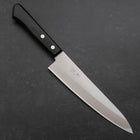 Gyuto White Steel #2 Stainless Clad Polished Western Black Handle 180mm-[Musashi]-[Japanese-Kitchen-Knives]
