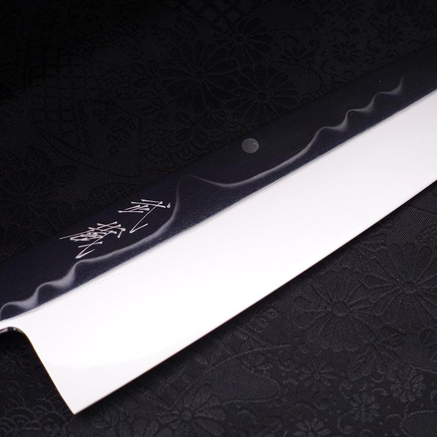 Gyuto White Steel #1 Mirror Moon-Fuji Water Honyaki Buffalo Ebony Handle With Sheath 240mm (9.4”)