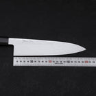 Gyuto White Steel #1 Mirror Water Honyaki Buffalo Ebony Handle With Sheath 210mm-[Musashi]-[Japanese-Kitchen-Knives]
