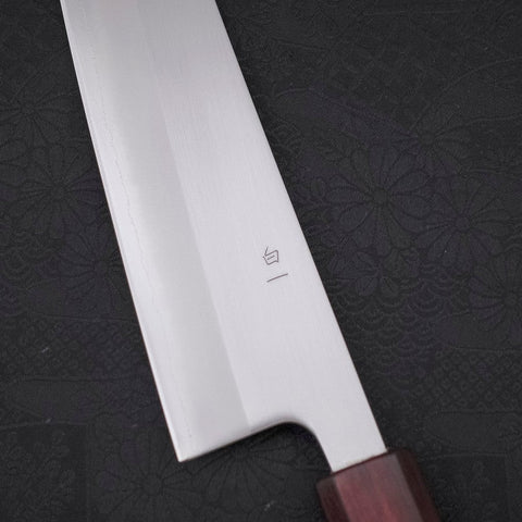 Gyuto White Steel #1 Polished Purple Urushi Handle 210mm-[Musashi]-[Japanese-Kitchen-Knives]