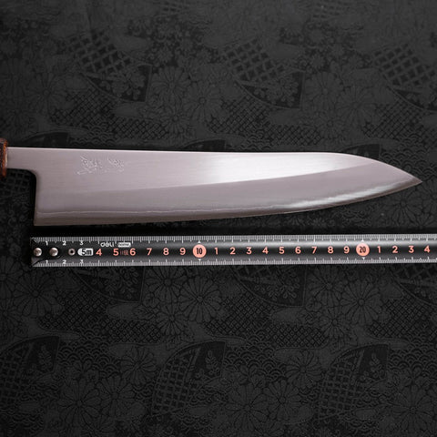 Gyuto White Steel #1 Polished Sumi Urushi Handle 240mm-[Musashi]-[Japanese-Kitchen-Knives]