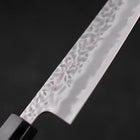 Gyuto White Steel #1 Stainless Clad Tsuchime Buffalo Teak Handle 180mm-[Musashi]-[Japanese-Kitchen-Knives]