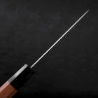 Gyuto White Steel #1 Stainless Clad Tsuchime Buffalo Teak Handle 180mm-[Musashi]-[Japanese-Kitchen-Knives]