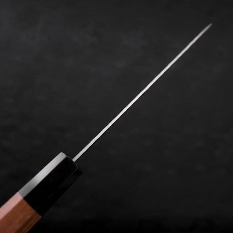 Gyuto White Steel #1 Stainless Clad Tsuchime Buffalo Teak Handle 180mm-[Musashi]-[Japanese-Kitchen-Knives]