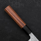 Gyuto White Steel #1 Stainless Clad Tsuchime Buffalo Teak Handle 180mm-[Musashi]-[Japanese-Kitchen-Knives]
