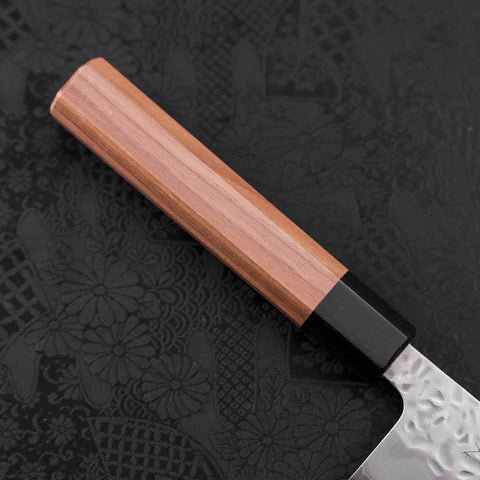 Gyuto White Steel #1 Stainless Clad Tsuchime Walnut Handle 240mm-[Musashi]-[Japanese-Kitchen-Knives]