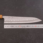 Gyuto White Steel #1 Stainless Clad Tsuchime Yaki Urushi Handle 240mm-[Musashi]-[Japanese-Kitchen-Knives]