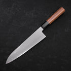 Gyuto White Steel #2 Kasumi Buffalo Teak Handle 210mm-[Musashi]-[Japanese-Kitchen-Knives]