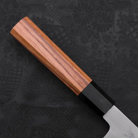 Gyuto White Steel #2 Kasumi Buffalo Teak Handle 210mm-[Musashi]-[Japanese-Kitchen-Knives]