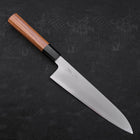 Gyuto White Steel #2 Kasumi Buffalo Teak Handle 210mm-[Musashi]-[Japanese-Kitchen-Knives]