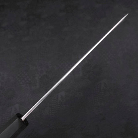 Gyuto White Steel #2 Kurouchi Chokin Dragon Buffalo Ebony Handle 210mm-[Musashi]-[Japanese-Kitchen-Knives]